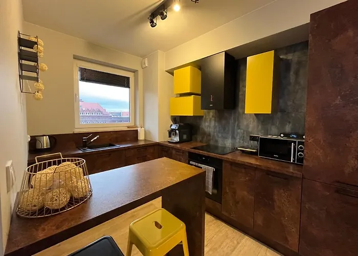 Apartament Yellow - Bastion Wałowa Ev Center Free Parking In Garage