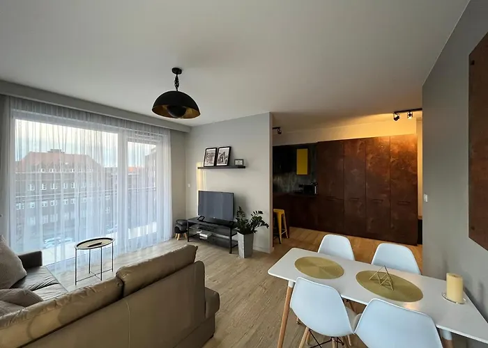 Apartament Yellow - Bastion Wałowa Ev Center Free Parking In Garage Gdańsk